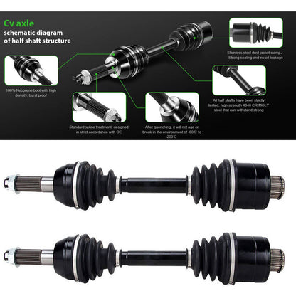 Solidspare 2Pcs Rear Right & Left CV Joint Axles for Polaris Sportsman 400 4X4 HO 2011-2014