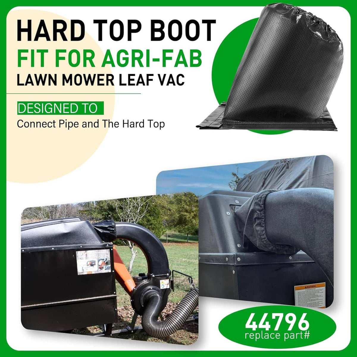 Solid Spare for Agri-Fab 44796 Replacement Boot fit MOW-N-VAC 45-01884 & Craftsman 486.24505