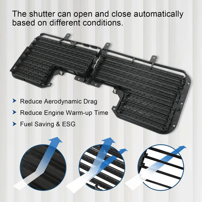 Solidspare 84363184 Front Radiator Shutter w/Motor For 17-2019 Silverado 1500 Sierra 1500