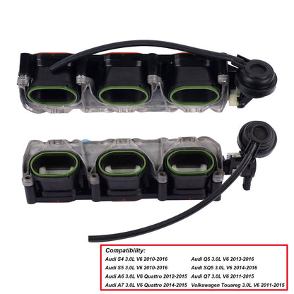 Solidspare Intake Manifold Pair L+R for Audi S4 S5 A6 A7 Q5 Q7 2010-2016 OE# 06E133109AF