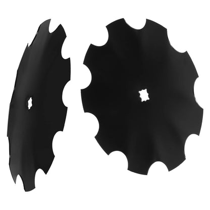 Solidspare 2X 18" Disc Harrow 3.5MM Notched  Heavy-Duty Steel For 1" / 1-1/8" Square Axle