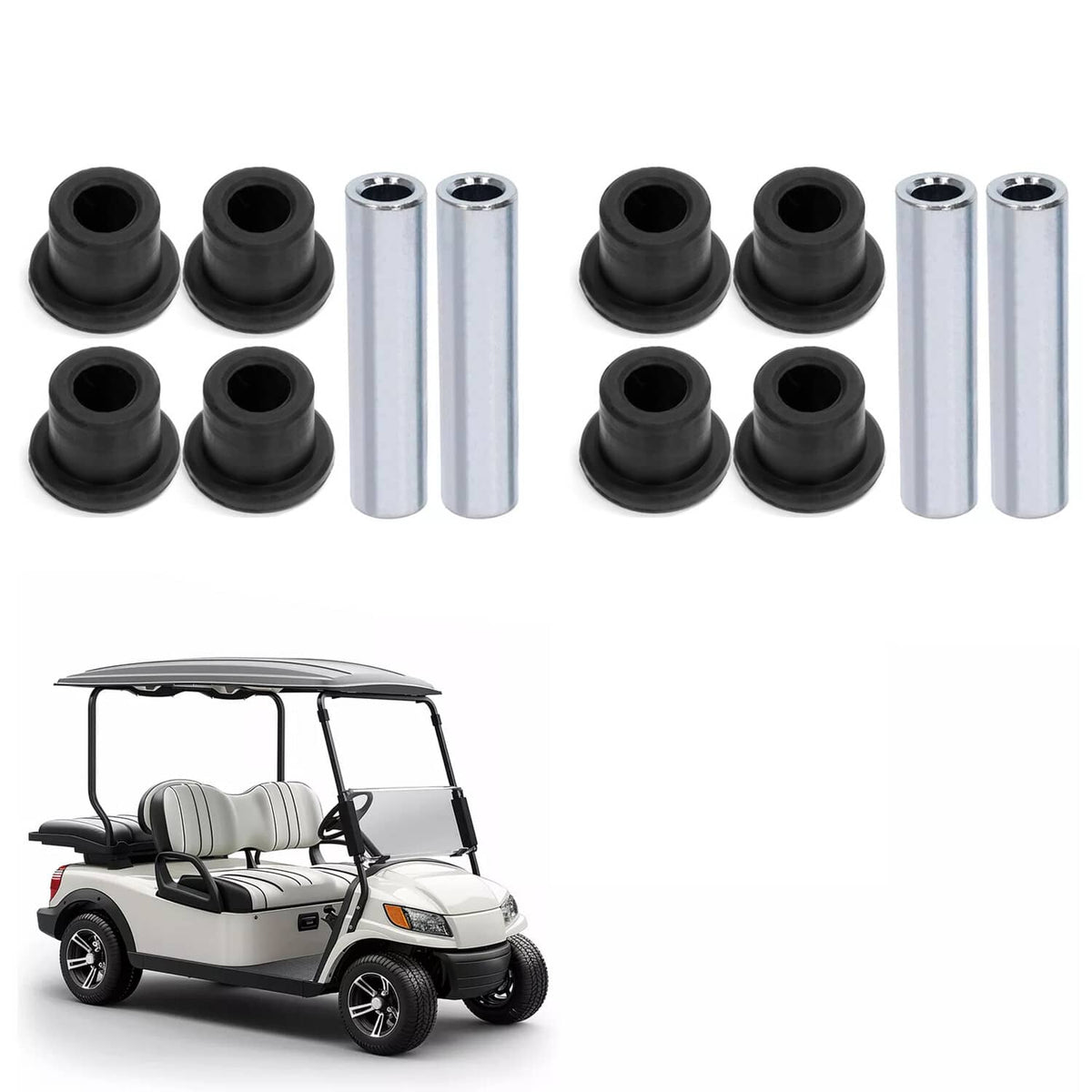Solidspare G&E Golf Cart Rear Leaf Spring Sleeves Bushings For Club Car Precedent 2004-Up