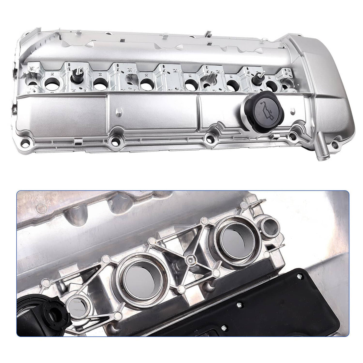 Solidspare Aluminum Valve Cover for 1996-00 BMW E36 E39 323is 328is 528i M3 Z3 11121703341
