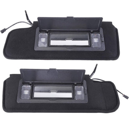 Solidspare New Pair Sun visors w/Vanity Mirror & LED Light For 84-96 Chevy Corvette C4 5.7L