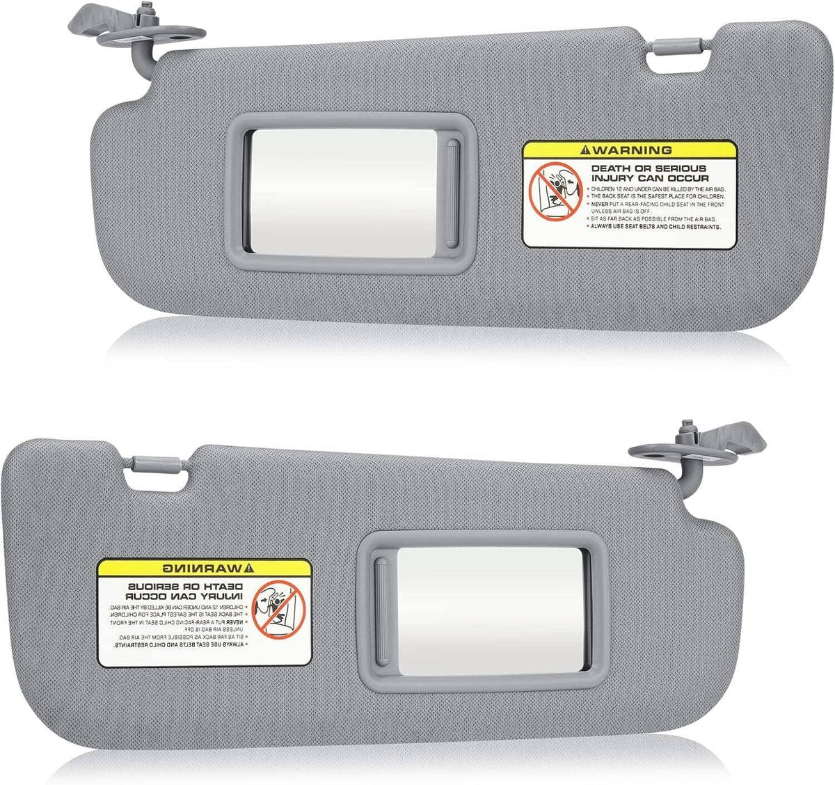 Solidspare Pair Sun Visor w/mirror Driver & Passenger Side For 2012-2015 Hyundai Veloster