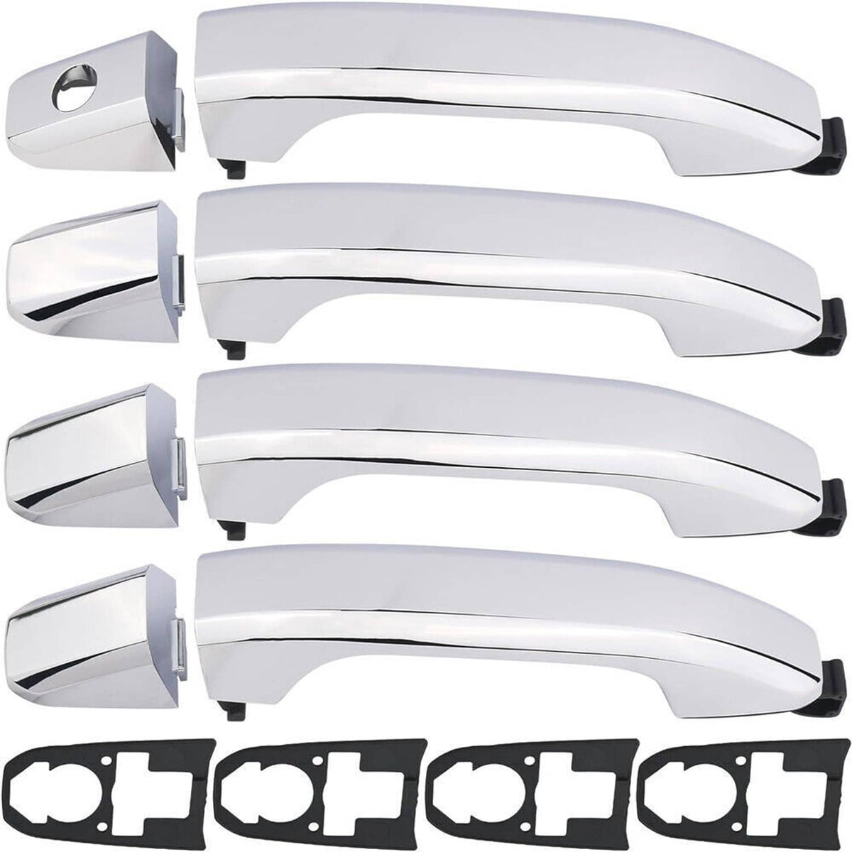 Solidspare Set of 4 Exterior Door Handle 2014-2017 Fit For Chevrolet Silverado 1500 Chrome