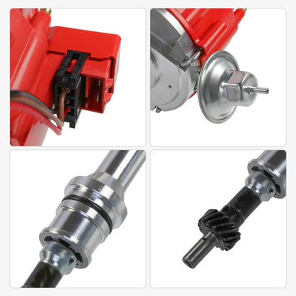 Solidspare HEI Ignition Distributor Fit For SBF Ford Small Block 260 289 302 w/ 65K Coil