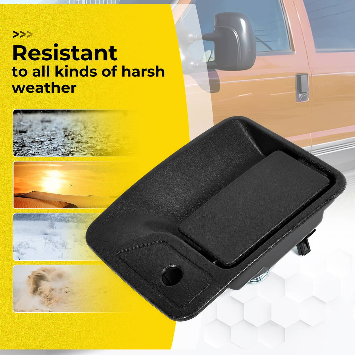 Solid Spare Door Handle Exterior Outer Front Left LH For Ford F-250 F-350 Super Duty 1998-16
