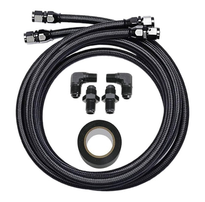 Solidspare For GM 4L60E 4L65E TH350 TH400 Automatic Transmission Cooler 6AN Hose Line Kit