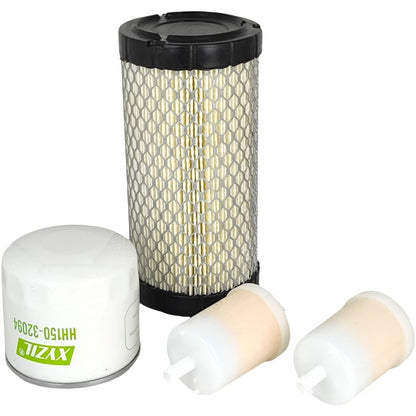 Solid Spare Engine Oil Fuel Air Filter Kit for Kubota ZD28 BX2200 BX2660 Tractor