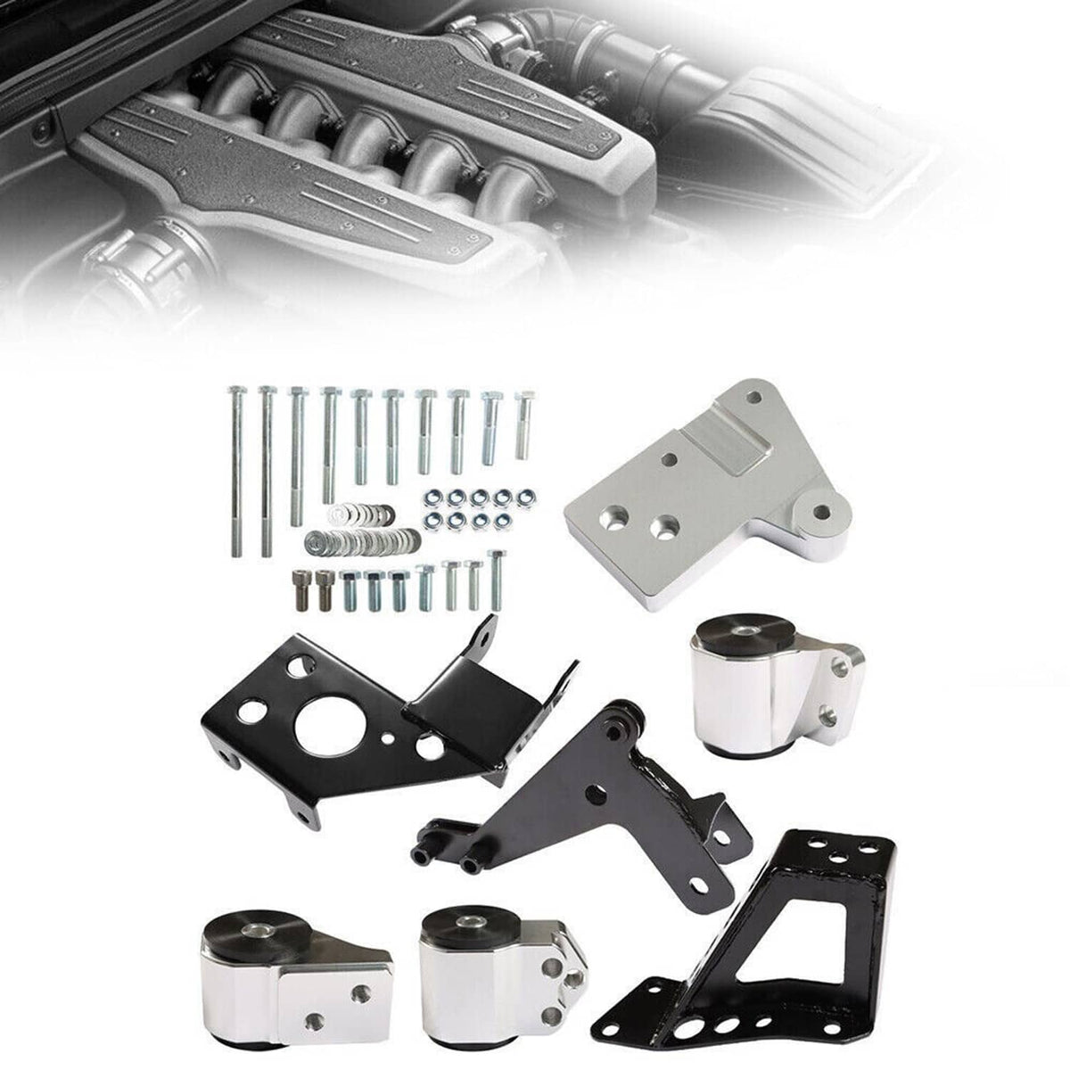Solidspare Engine Mount Bracket for Honda Civic 92-95 EG K-Swap K20 K24 K-Series DC2 EG6 DC