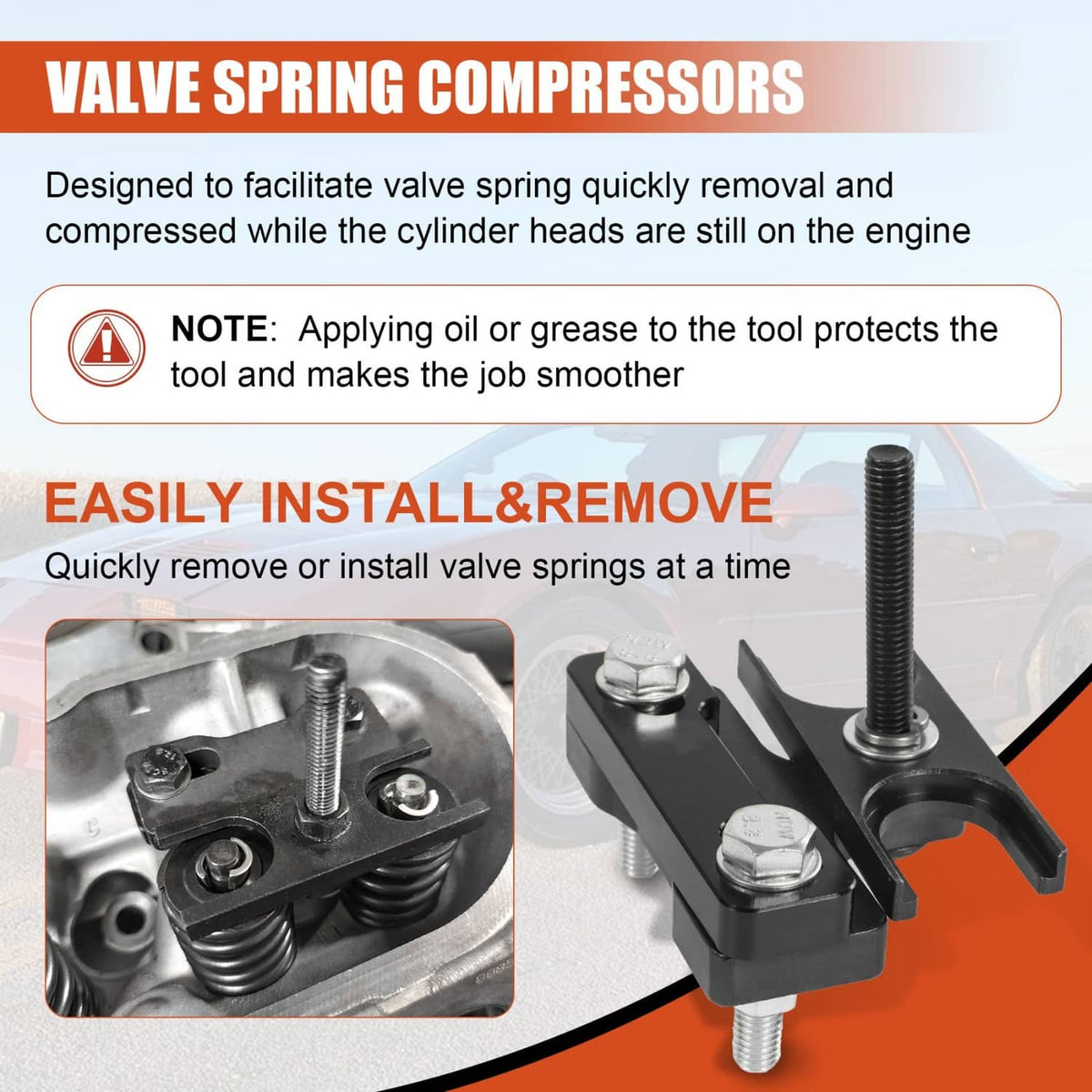 Solidspare Upgrade Valve Spring Compressor Tool Engine Valve Spring Compressor & Air 67605