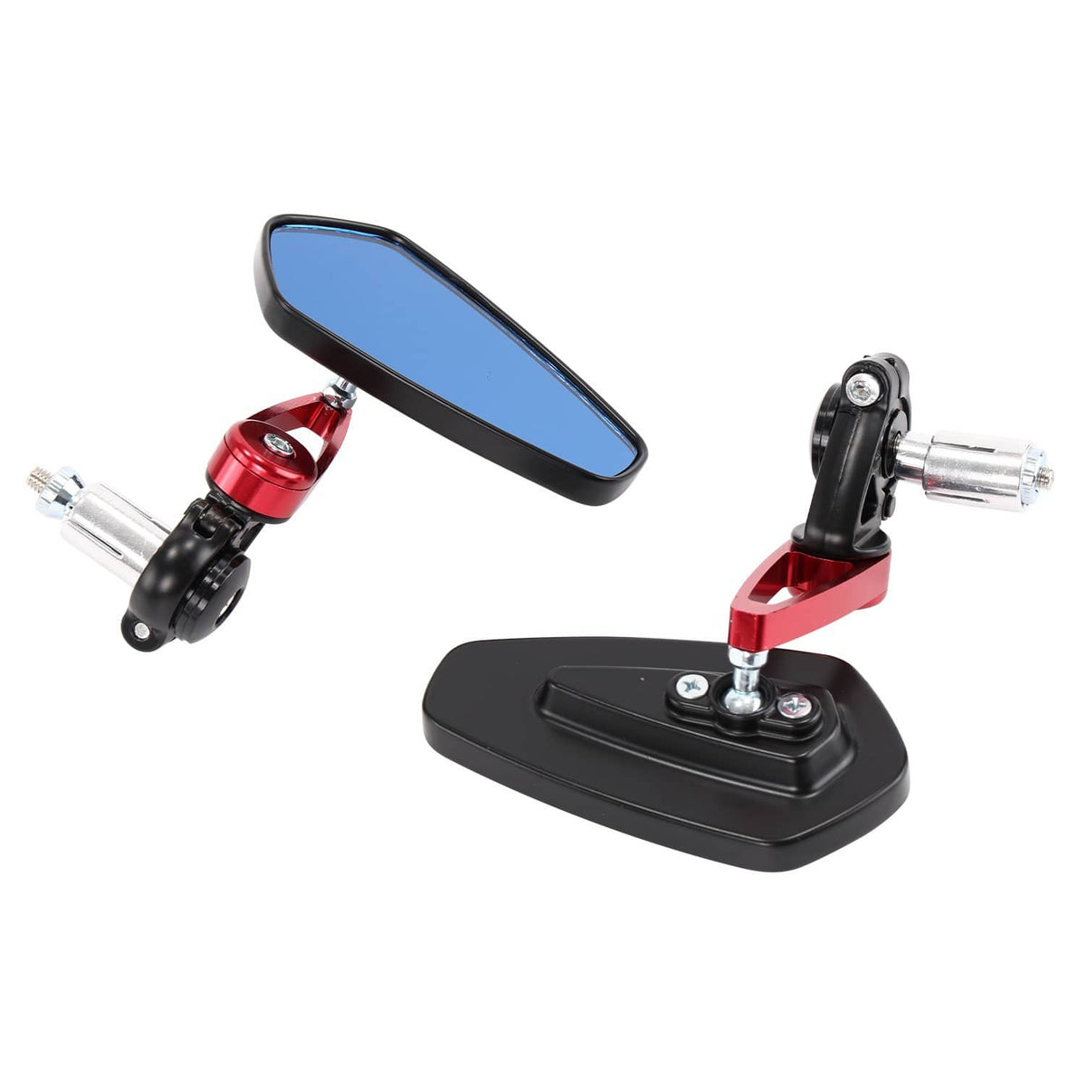 Solidspare Universal 7/8" 22mm Handle Bar End Rear View Side Mirrors for Motorcycle Bike