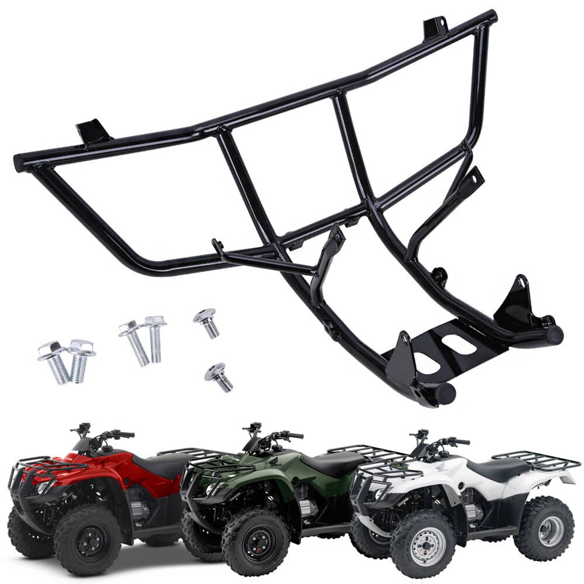 Solidspare For Honda Recon 250 Trx250 TE/TM 2007+ Front Bumper Brush Guard w/ Hardware Kit