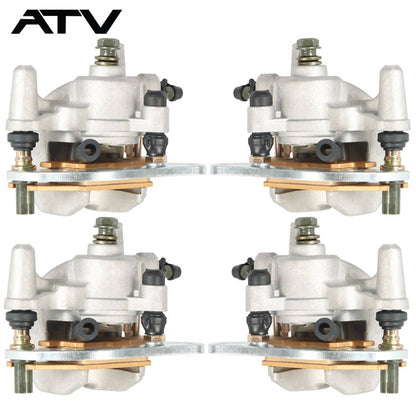 Solidspare Front & Rear Brake Calipers w/Pads for 2007-2020 Yamaha YFM700F/P Grizzly 700