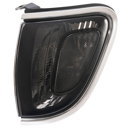Solid Spare Pair of Smoke Lens Chrome Trim Corner Lights Lamps For Toyota Tacoma 2001-2004