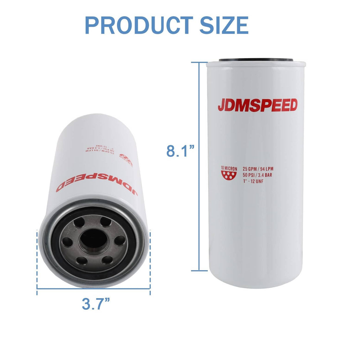 Solidspare Fill-Rite F1810PM0 18 GPM 1-12UN 50PSI Particulate Spin On Fuel Filter 10 Micron