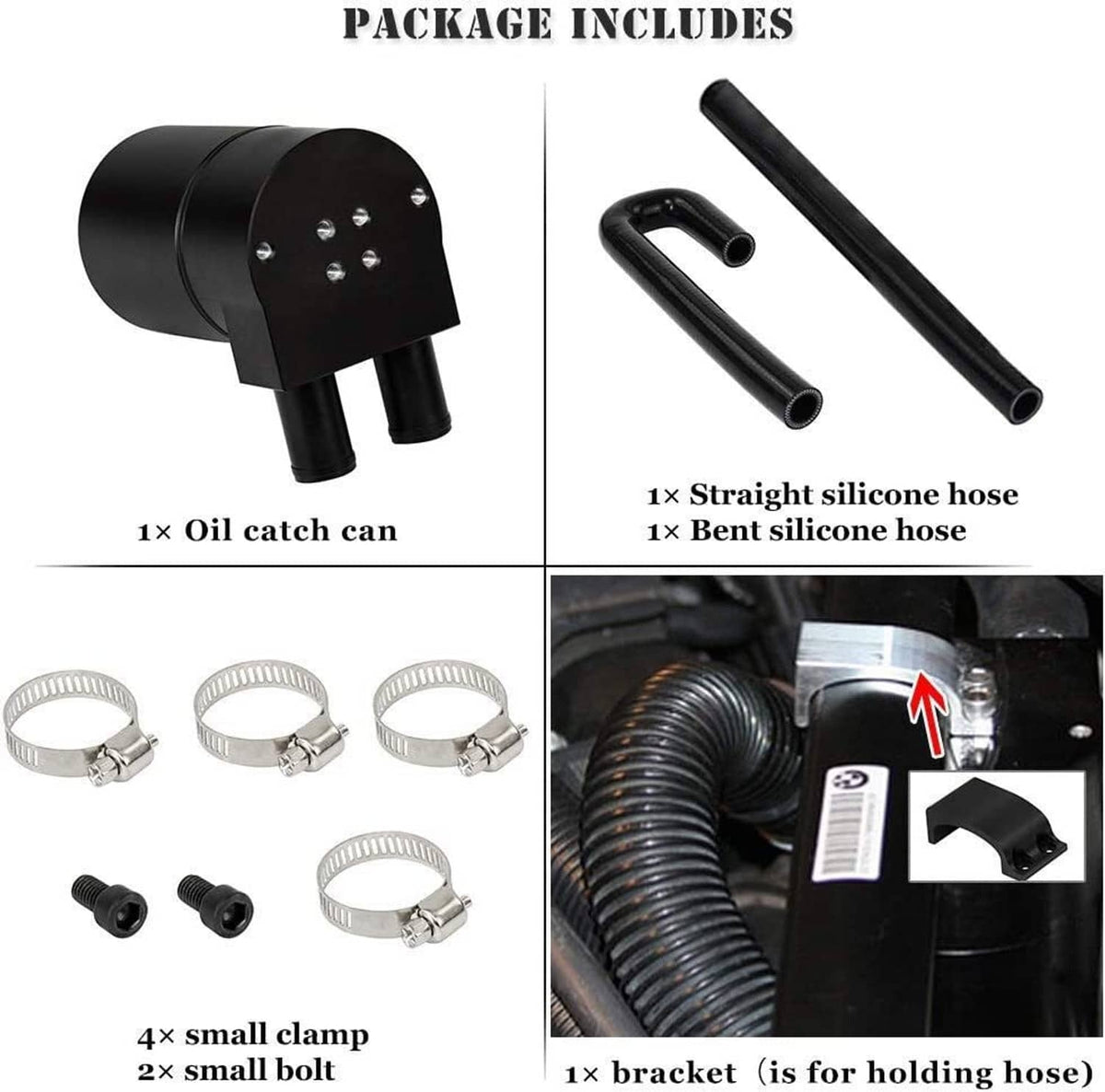 Solidspare Reservior Oil Catch Can Tank For BMW N54 335i 135i E90 E92 E82 2006-2010 Black