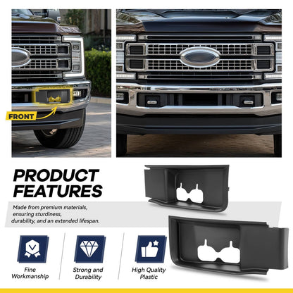 Solid Spare For Ford F250 F350 F450 F550 Super Duty Short 2020-22 Tow Hook Cover Bezel LH,RH