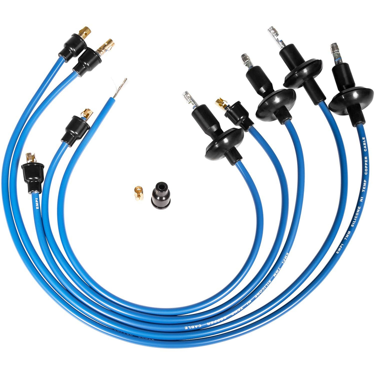 Solidspare 7mm Blue Ignition Spark Plug Wire Set 00-9407-0 Compatible with VW Type 1
