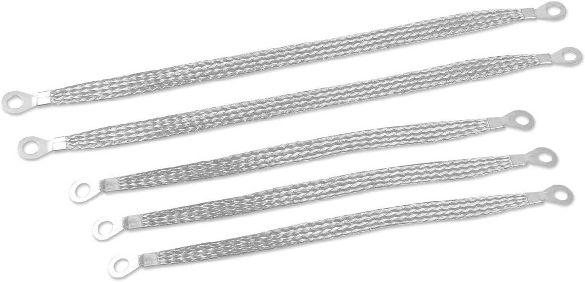 Solidspare 5× Universal Automotive Ground Strap Tinned Copper Car Engine Ground Strap Cable