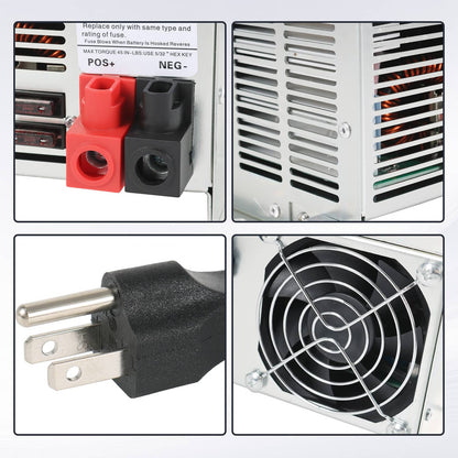Solidspare WF-9855 Converter 55 Amp Deck Power Converter 12V For Charger RV Trailer Camper