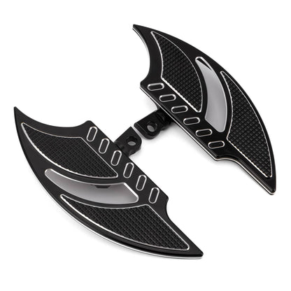 Solidspare Motorcycle Male Mount Foot Pegs Footboards CNC Cut For Harley Softail FL 1986-24