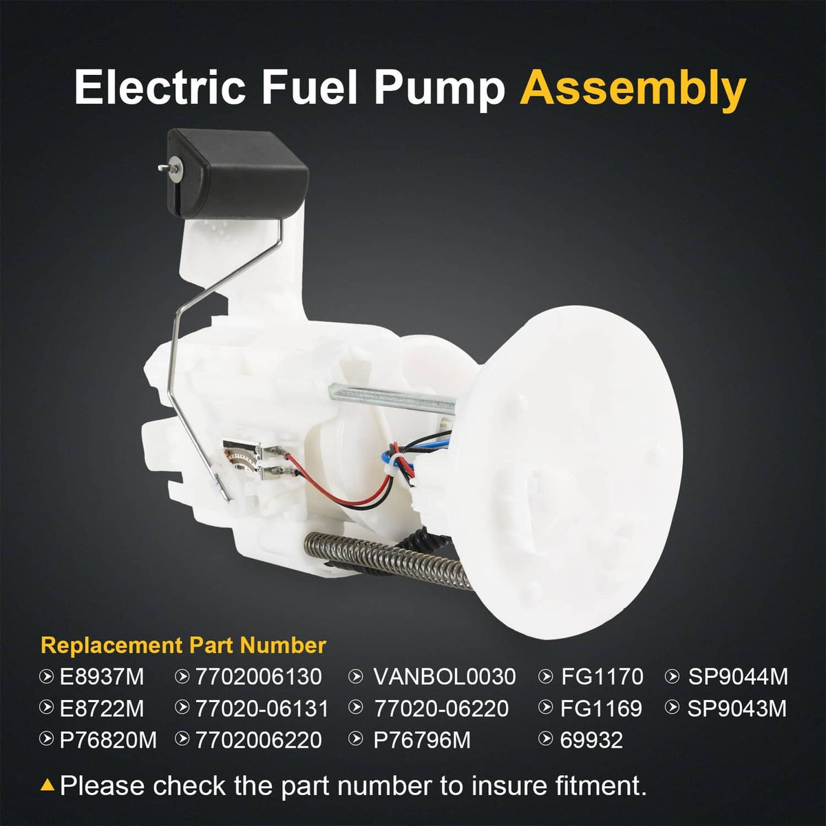 Solidspare Fuel Pump For 2007-2011 Toyota Camry with Module with Fuel Sending Unit Electric