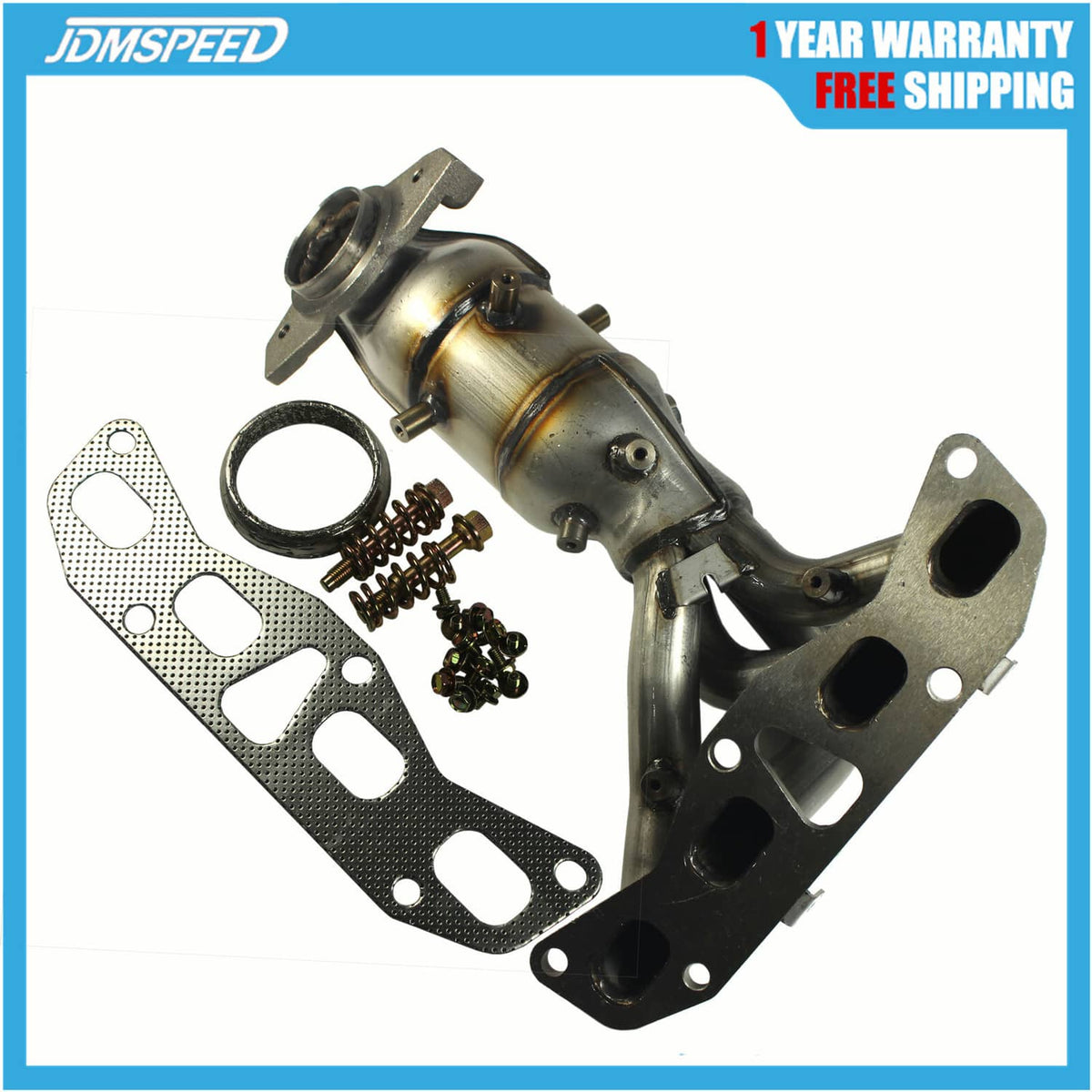 Solidspare Exhaust Manifold w/ Catalytic Converter For 2002-2006 Nissan Altima 2.5L NEW