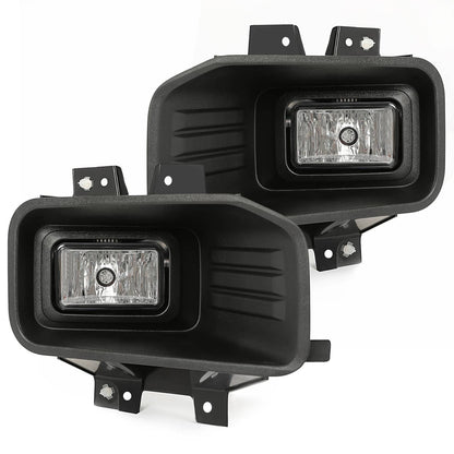 Solid Spare Clear Lens Halogen Fog Lights Lamps Set Pair For Ford F-150 F150 2018-2020