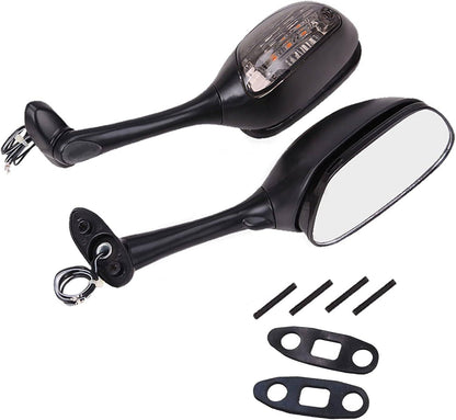 Solidspare Rearview Mirrors w/ Turn Signal Fit For 2006-21 Suzuki GSXR1000 GSXR600 GSXR750