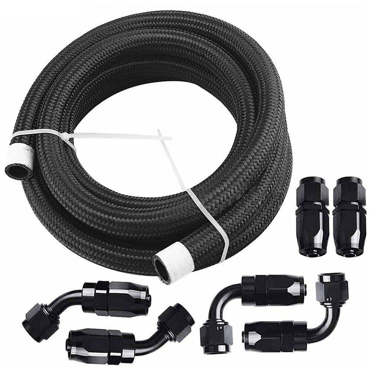 Solidspare 1L Oil Catch Can Reservoir Tank Breather Filter Baffled w/ 10AN Fuel Line Kit