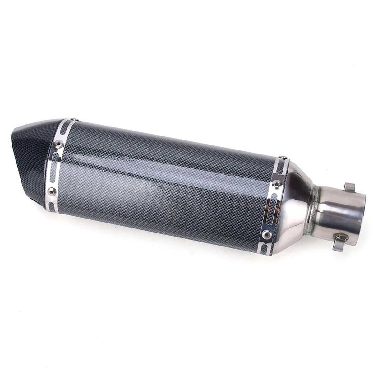 Solidspare Slip on 51mm Universal Motorcycle Exhaust Muffler Pipe with DB Killer Silencer