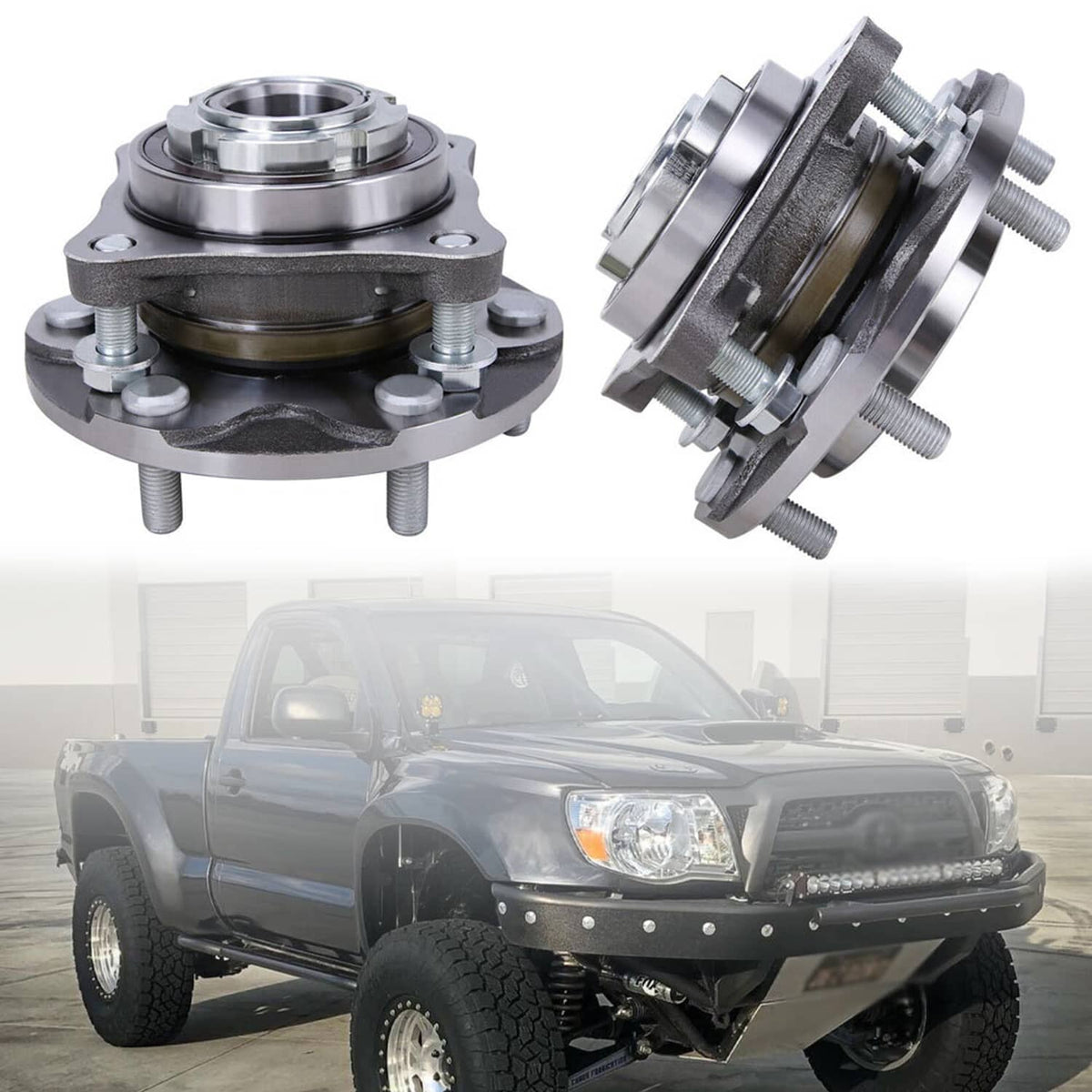 Solidspare Pair Front Wheel Bearing Hub fit for 2005-15 Toyota 4Runner Tacoma 2WD PreRunner