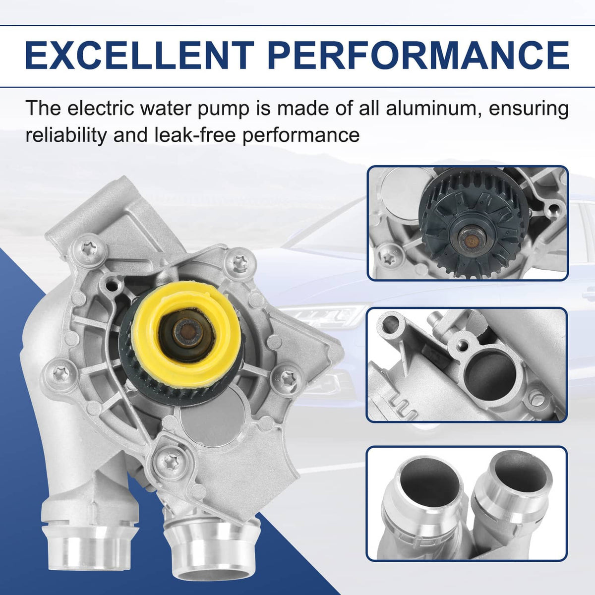Solidspare Aluminum Water Pump Fit For 2008-2016 Audi A3 A4 A5 VW CC TT Tiguan 2.0T NEW