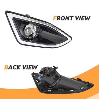 Solid Spare Pair Front Bumper Fog Lights Lamps Harness Switch Kit For Ford Edge 2015-2018