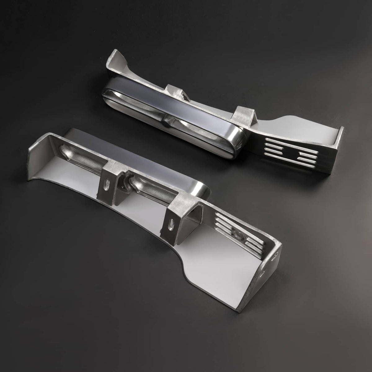 Solid Spare Fits Peterbilt 389 388 Silver Front Fender Light Bracket Double JJ Blinker Bar