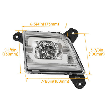 Solid Spare For 2019 2020 2021 2022 Chevy Silverado 1500 2500HD 3500HD LED Fog Lights Lamps