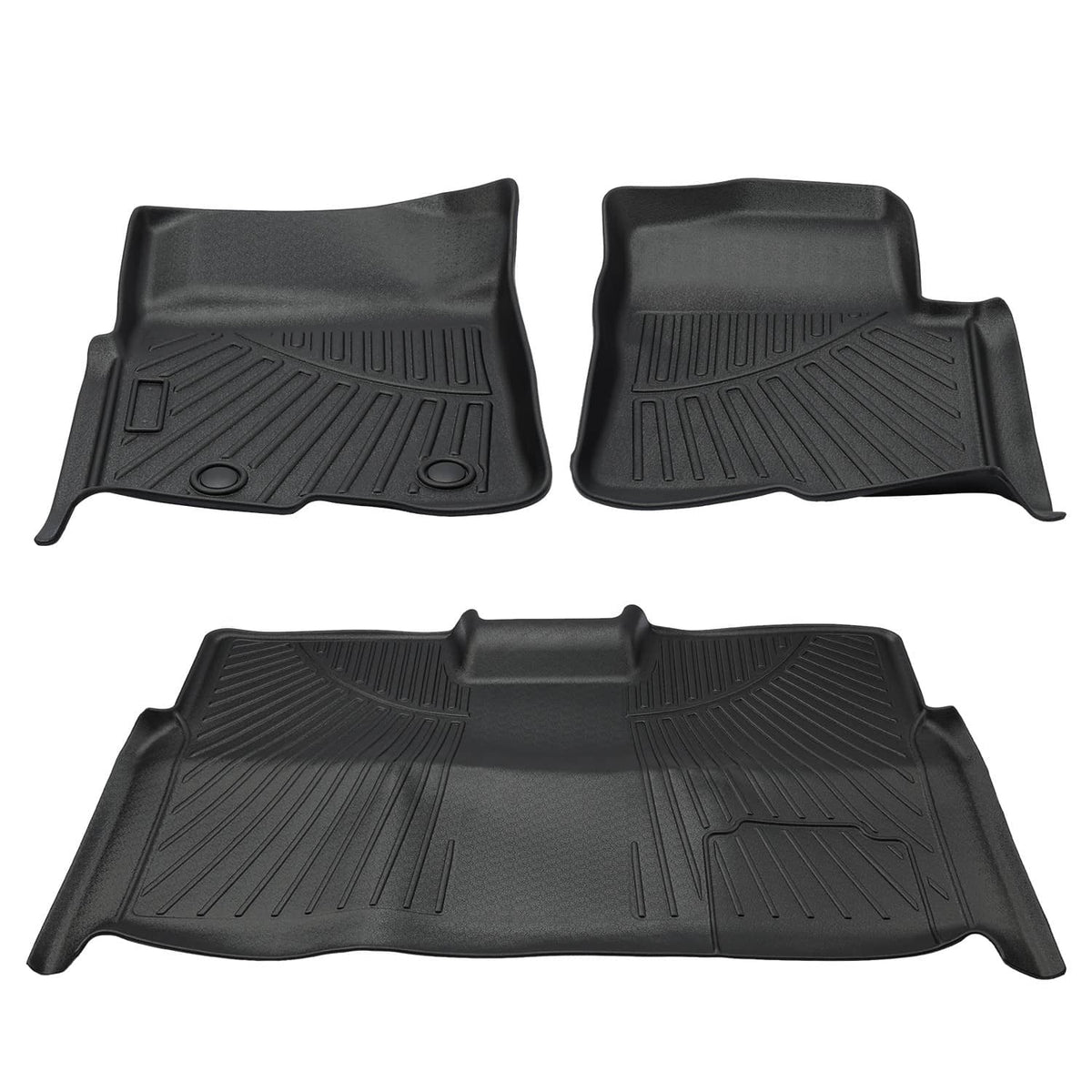 Solidspare Floor Mats For 2010-14 Ford F-150 Super Crew Cab 1st & 2nd Row Full Set Car Mat