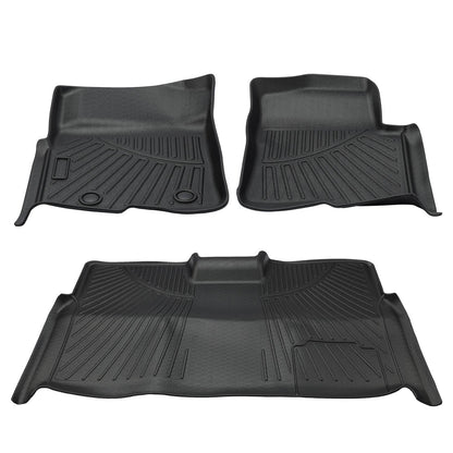 Solidspare Floor Mats For 2010-14 Ford F-150 Super Crew Cab 1st & 2nd Row Full Set Car Mat