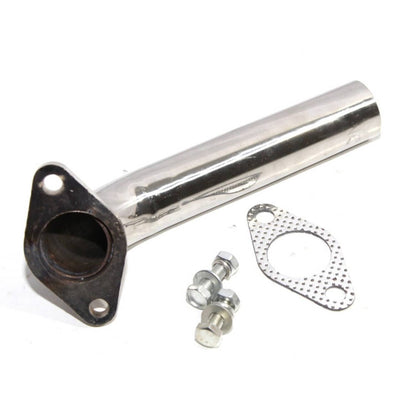 Solidspare Wastegate SS Dump Tube 2-Bolt For 38MM 35MM Pipe Actuator Turbo Dump Silver