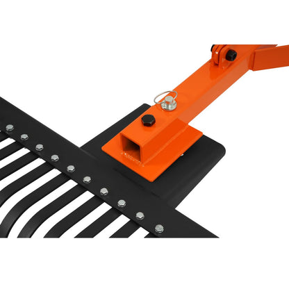 Solidspare 3 Point Landscape Rock Rake For Category 1 Tractor Attachment Gravel Lawn 60''