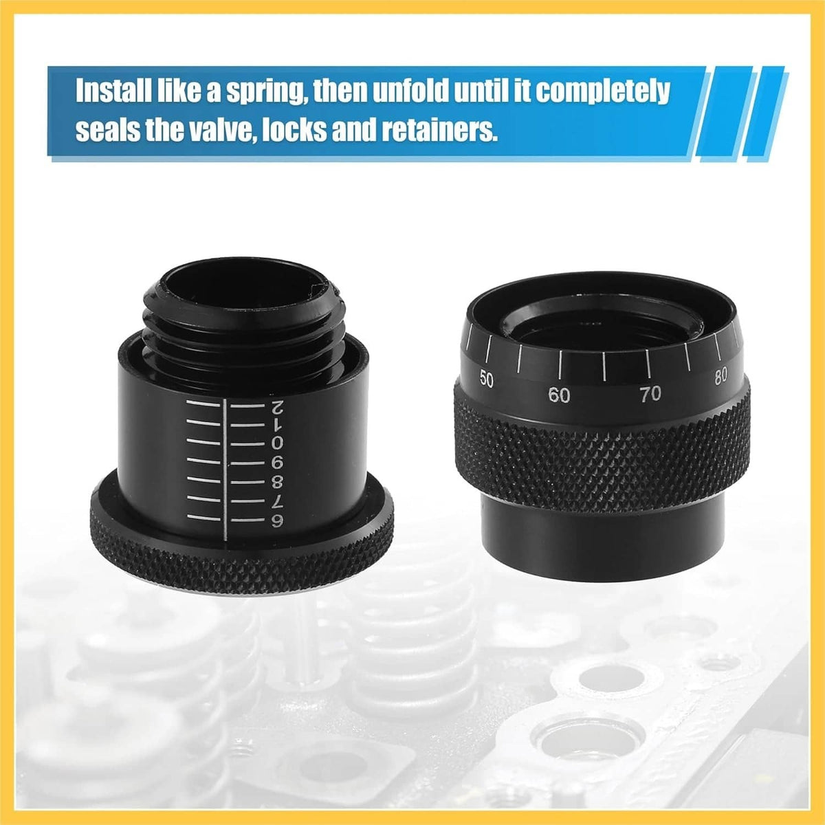 Solid Spare Universal Valve Spring Height Micrometer Measurer 0.75" Metal Black Pack of 1