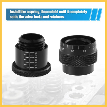 Solid Spare Universal Valve Spring Height Micrometer Measurer 0.75" Metal Black Pack of 1