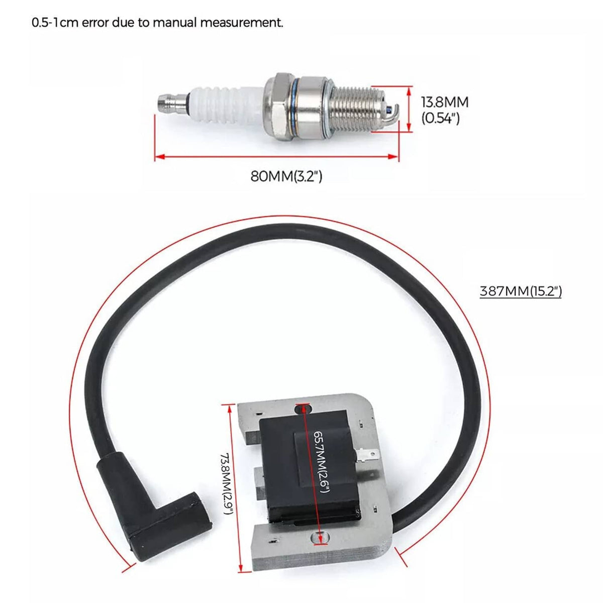 Solidspare 2Pcs For Kohler 32-584-06-S Ignition Module 24HP 7000 Series engine w Spark Plug