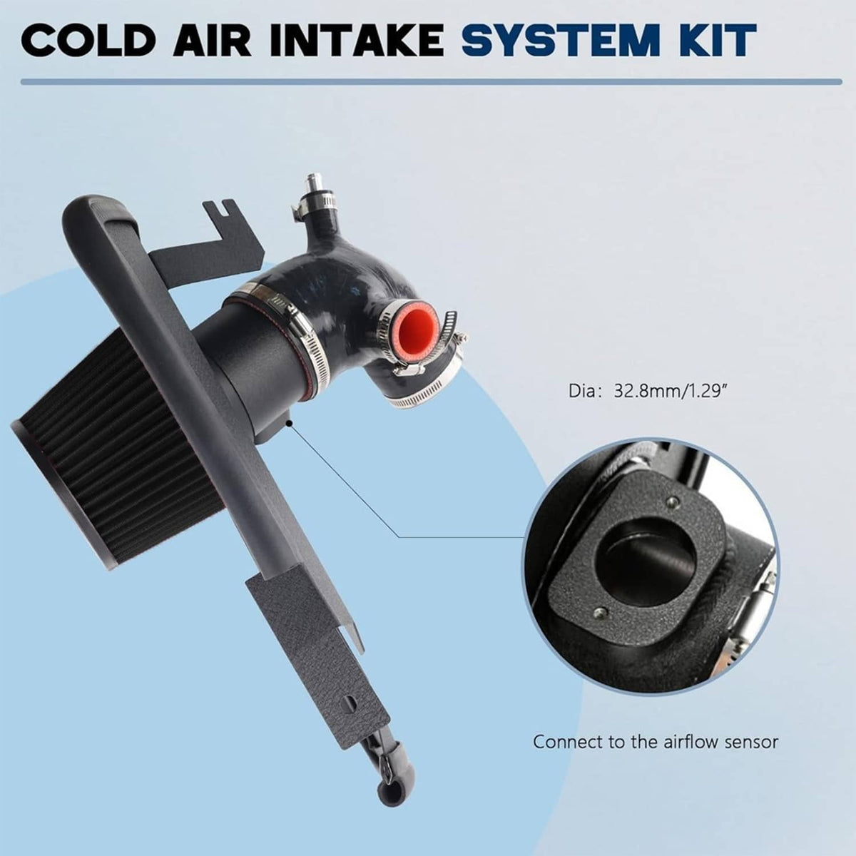 Solidspare Cold Air Intake with Filter For 2010-2016 BMW 535i 535i xDrive F10 F11 N55 3.0T