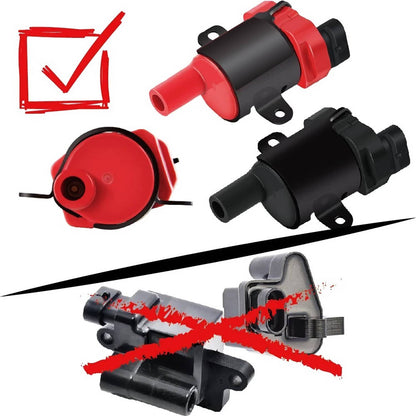Solidspare 8PACK Round Ignition Coil and Spark Plug Wire For Chevy Silverado 1500 2500 GMC