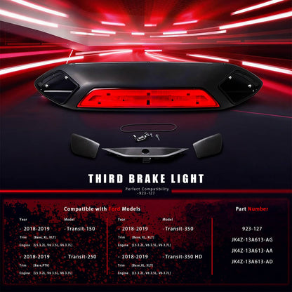 Solidspare New 923-127 3rd Brake Light Stop Lamp For 2018-19 Ford Transit 150 250 350 350HD