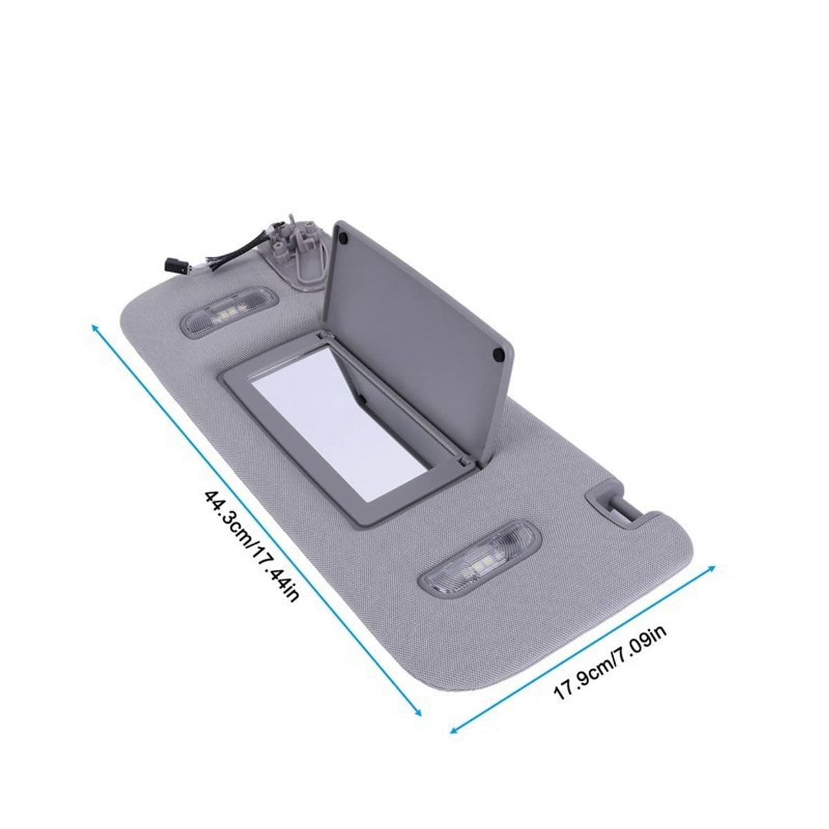 Solidspare Left Driver Side Sun Visor W/ Light For 2015-2019 Chevrolet Suburban Tahoe Gray