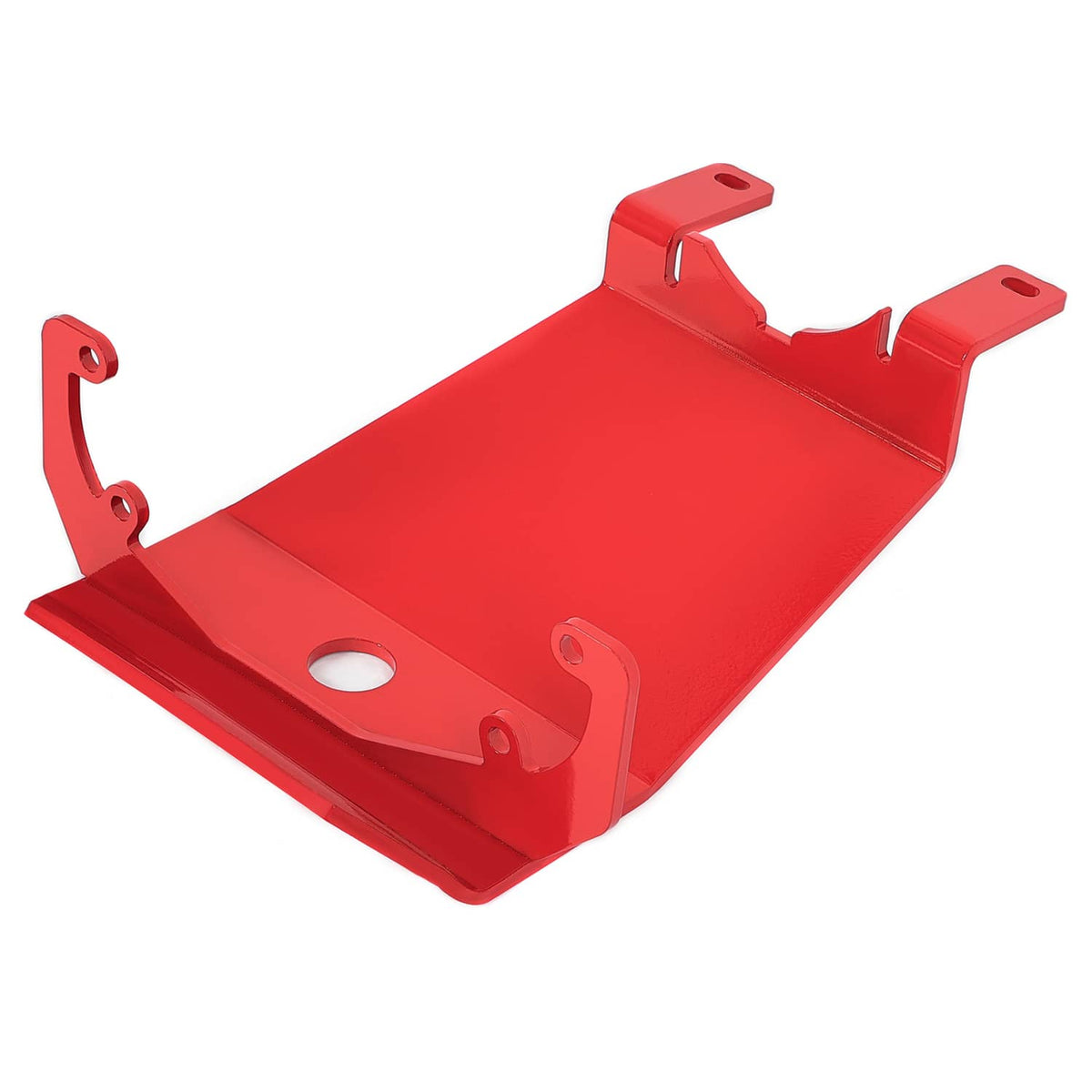Solid Spare Front Skid Plate Red Steel For Jeep Wrangler 2018-23 / Gladiator 2020-23 RS62116